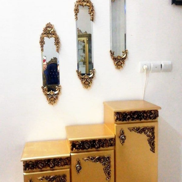 آینه سه تایی بسیار شیک حاشیه دار