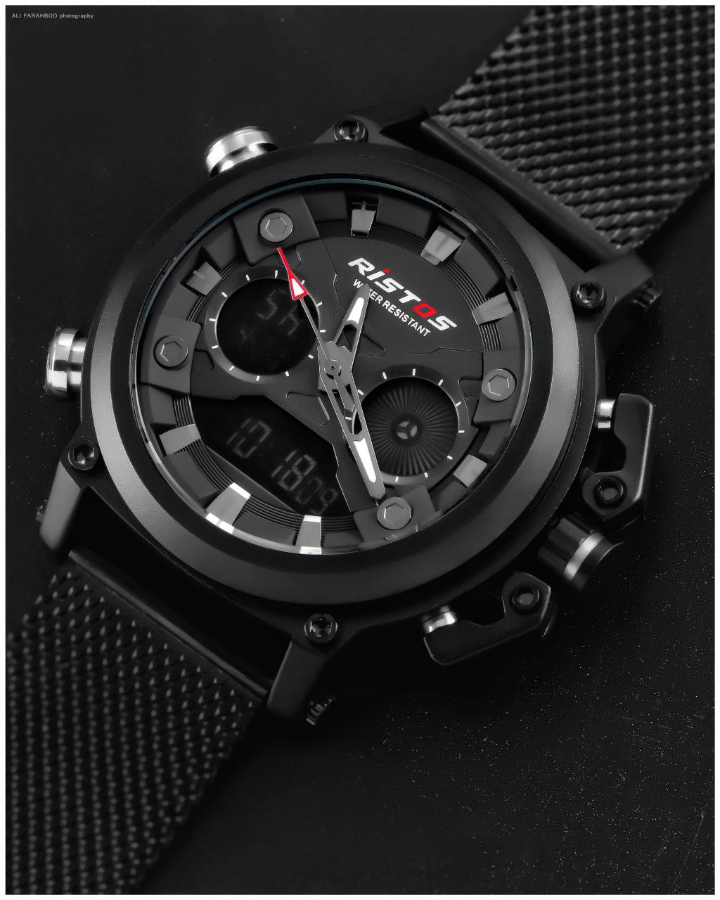 RISTOS Men Digital Wrist Watch Business Mesh Stainless Steel Strap Digital  Men Watch : Amazon.in: Fashion